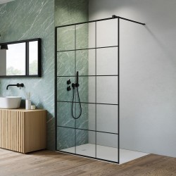 Dušas siena Radaway NES Black Factory Walk-in II 1000x2000mm, melns