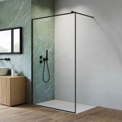 Dušas siena Radaway NES Black Frame Walk-in II 1000x2000mm, melns