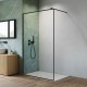 Dušas siena Radaway NES Black Frame Walk-in II 800x2000mm, melns Dušas siena Radaway NES Black Frame Walk-in II 800x2000mm, melns