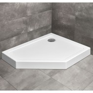 Dušas paliktnis piecstūru Radaway Doros PT E Compact 80x100 R, balts