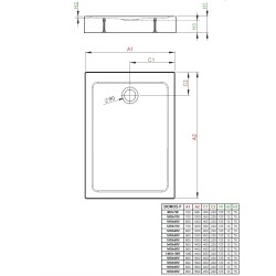 Dušas paliktnis taisnstūra Radaway DOROS F Compact 150x90cm, melns akmens