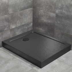 Dušas paliktnis taisnstūra Radaway DOROS F Compact 150x90cm, melns akmens