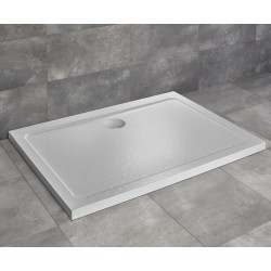 Dušas paliktnis taisnstūra Radaway DOROS D 100x80cm, balts akmens