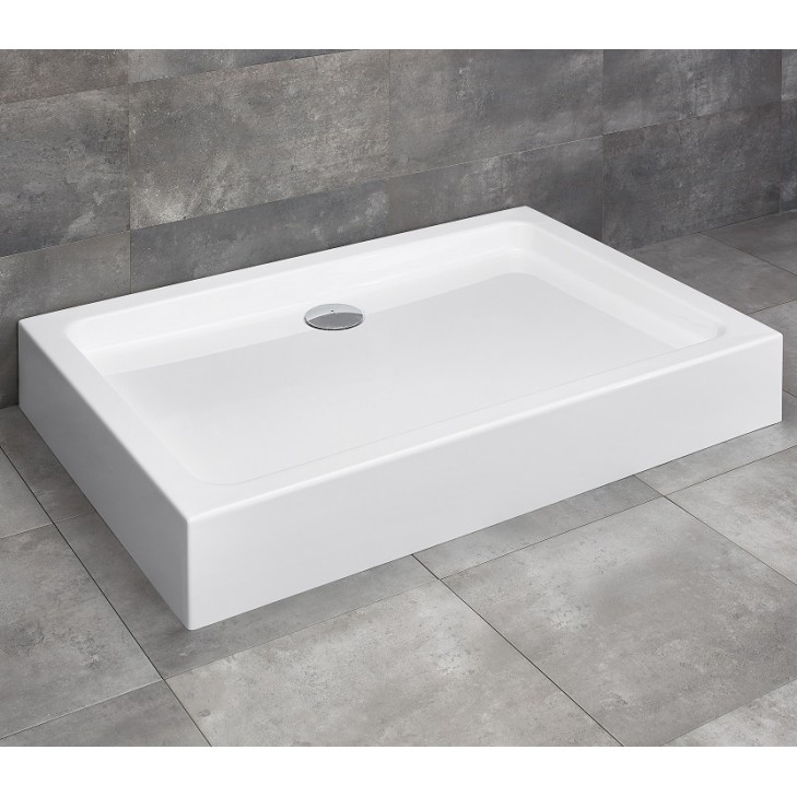 Dušas paliktnis taisnstūra Radaway LAROS D Compact 100x80, balts