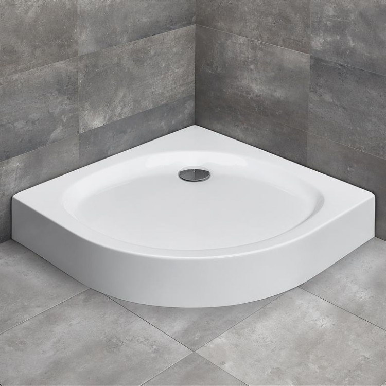 Dušas paliktnis pusapaļš Radaway Patmos A Compact 80x80 ,balts