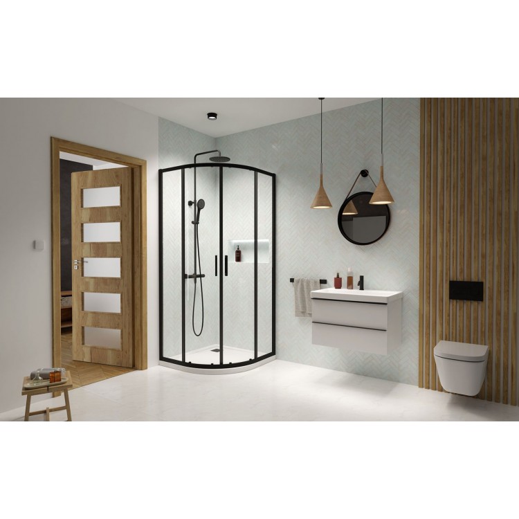 Dušas stūris pusapaļš Radaway Premium Pro Black PDD 80x80 cm Dušas stūris pusapaļš Radaway Premium Pro Black PDD 80x80 cm