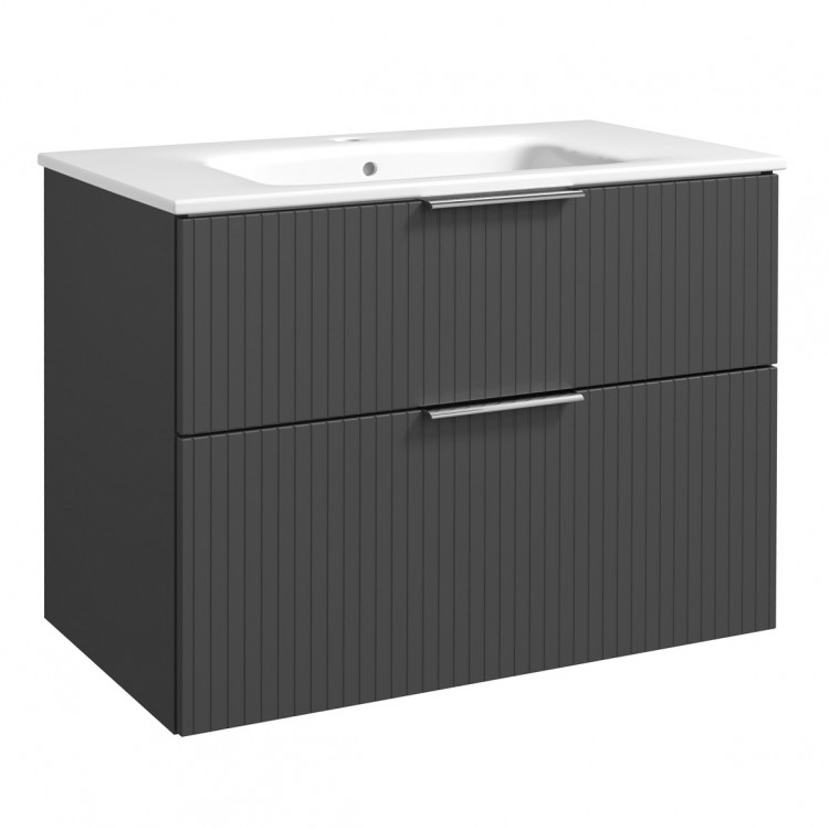 Vannas istabas mēbeļu komplekts RB G-LINE 80cm, grafīts matēts Vannas istabas mēbeļu komplekts RB G-LINE 80cm, grafīts matēts
