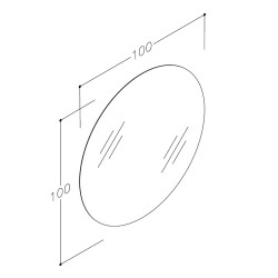 Spogulis RB ECO ROUNDS 100cm, 1020700