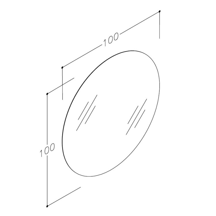 Spogulis RB ECO ROUNDS 100cm, 1020700
