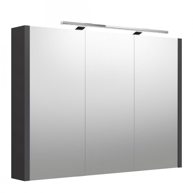 Vannas istabas skapītis ar spoguli un LED apgaismojumu RB URBAN 98 cm, 2002705