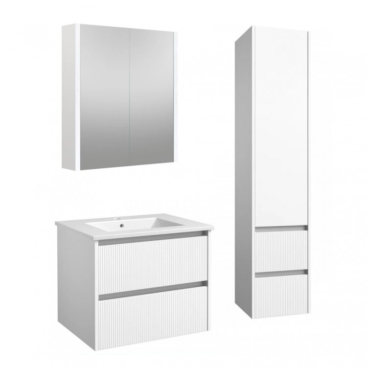 Vannas istabas mēbeļu komplekts RB URBAN 60cm, balts matēts Vannas istabas mēbeļu komplekts RB URBAN 60cm, balts matēts