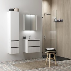Vannas istabas mēbeļu komplekts RB URBAN 60cm, balts/black aluminium