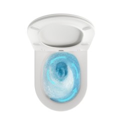 Tualetes pods piekaramais Ravak Chrome AquaSpin Vortex ar Soft Close vāku, balts