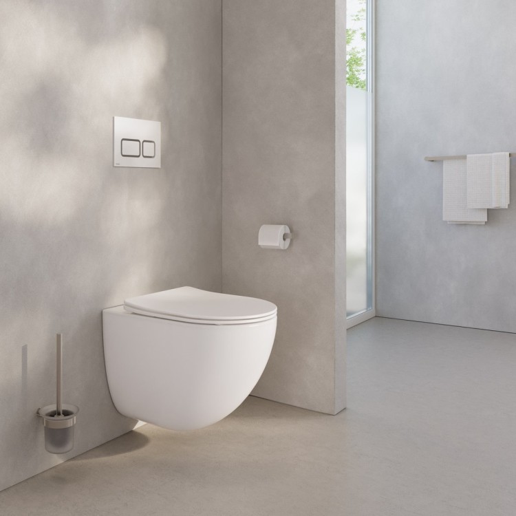 Tualetes pods piekaramais Ravak Chrome AquaSpin Vortex ar Soft Close vāku, balts