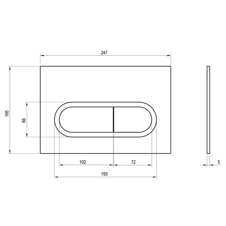 Noskalošanas taustiņš Ravak Chrom, melna X01797