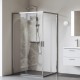 Dušas stūris taisnstūra RAVAK Blix II NBLRV2K 100x110cm, hroms