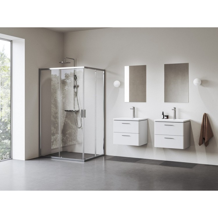 Dušas stūris taisnstūra RAVAK Blix II NBLRV2K 100x110cm, hroms