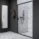 Dušas durvis RAVAK Blix II NBLDP2 110cm, melns matēts