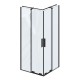 Dušas stūris taisnstūra Ravak Roll ROVR2-90 90x90cm, melns