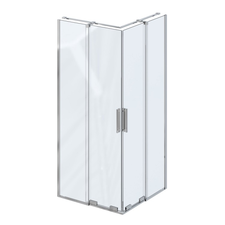 Dušas stūris pusapaļš Komplekts Roll ROVR2-90 90x90cm ar paliktni