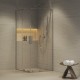 Dušas stūris pusapaļš Komplekts Roll ROVR2-90 90x90cm ar paliktni