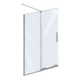 Vannas sieniņa ar bīdāmām durvīm Ravak Roll ROVS2-100, hroms