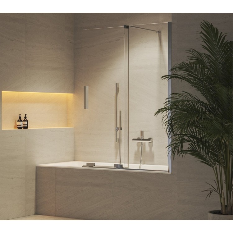 Vannas sieniņa ar bīdāmām durvīm Ravak Roll ROVS2-110, hroms