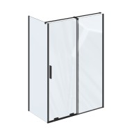 Dušas stūris taisnstūra Ravak Roll RODP2+ROPS 110x90cm, melns