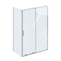 Dušas stūris taisnstūra Ravak Roll RODP2+ROPS 110x80cm, hroms