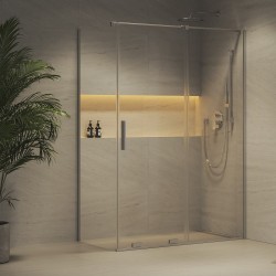 Dušas stūris taisnstūra Ravak Roll RODP2+ROPS 110x80cm, hroms