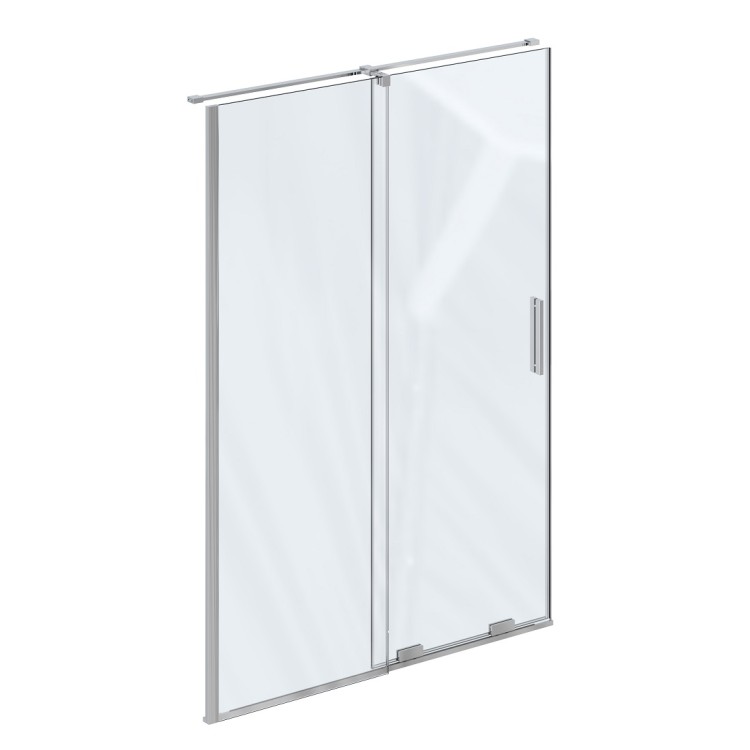 Dušas durvis RAVAK Roll RODP2-140 140cm, hroms/caurspīdīgs