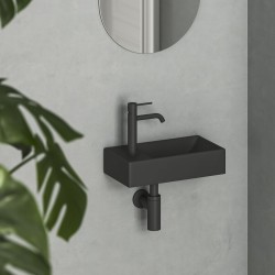 Vannas istabas izlietne RAVAK VEDA W L 40,8x22,2 cm, melna matēta