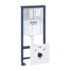 Komplekts Ravak Chrome AquaSpin + Grohe rāmis ar hromētu pogu 38827000