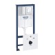 Komplekts Ravak Chrome AquaSpin + Grohe rāmis ar hromētu pogu 38827000