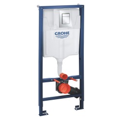 Komplekts Ravak Chrome AquaSpin + Grohe rāmis ar hromētu pogu 39501000