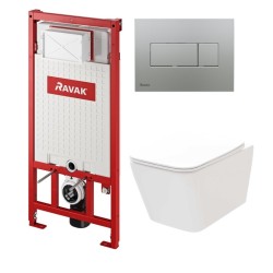 Komplekts Ravak SOLAR RimOff + Ravak rāmis ar satīna pogu