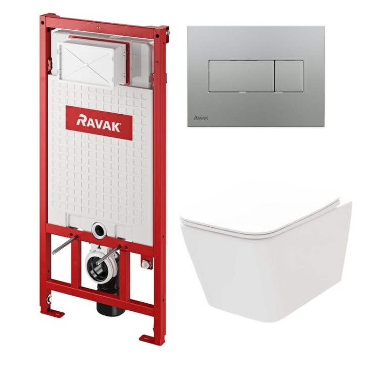 Komplekts Ravak SOLAR RimOff + Ravak rāmis ar satīna pogu