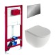 Komplekts Ravak Chrome AquaSpin + Schell rāmis ar hromētu pogu Tower
