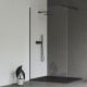 Dušas siena RAVAK Walk In Wall 100x200cm komplekts, melns matēts
