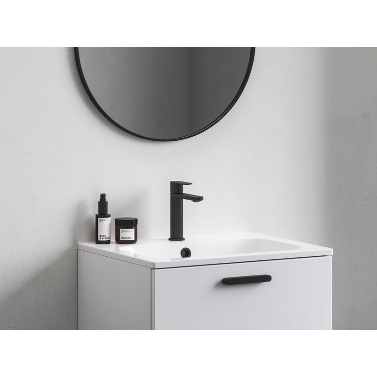 Izlietnes maisītājs RAVAK Chrom II CR 014.20BL 175mm, melns matēts