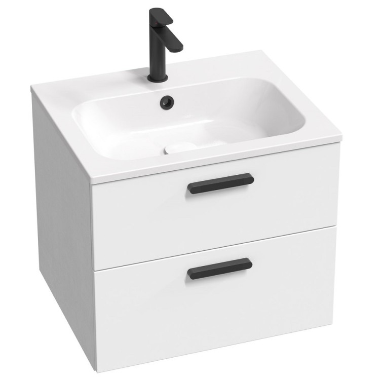 Vannas istabas skapītis izlietnei RAVAK SD 600 Chrome II, balts/melns Vannas istabas skapītis izlietnei RAVAK SD 600 Chrome II, balts/melns