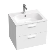 Vannas istabas skapītis izlietnei RAVAK SD 600 Chrome II, balts/balts