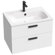 Vannas istabas skapītis izlietnei RAVAK SD 700 Chrome II, balts/melns