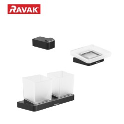 Aksesuāru komplekts RAVAK 10°, melns matēts Set-21