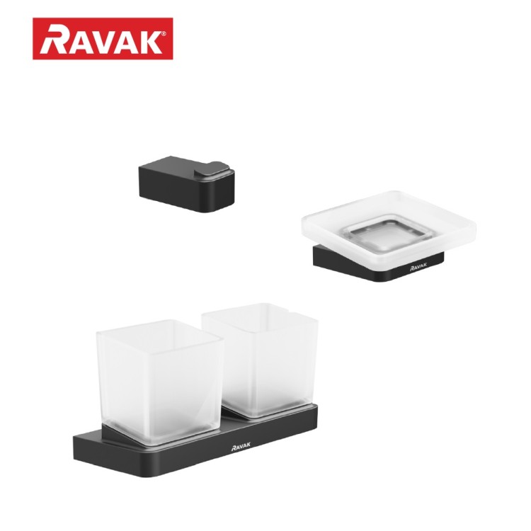 Aksesuāru komplekts RAVAK 10°, melns matēts Set-21 Aksesuāru komplekts RAVAK 10°, melns matēts Set-21