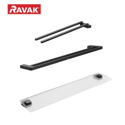 Aksesuāru komplekts RAVAK 10°, melns matēts Set-23