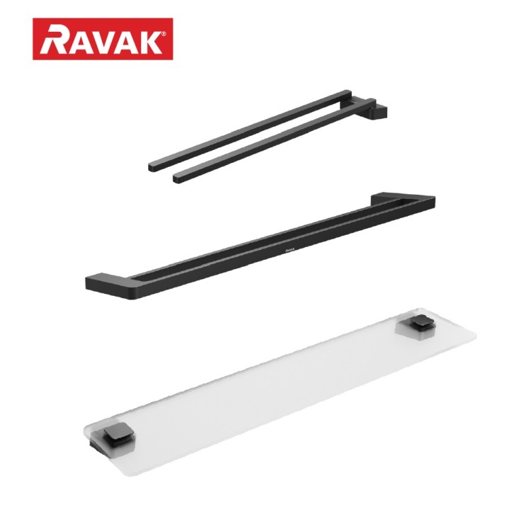 Aksesuāru komplekts RAVAK 10°, melns matēts Set-23 Aksesuāru komplekts RAVAK 10°, melns matēts Set-23