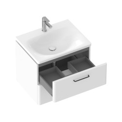 Vannas istabas skapītis ar izlietni RAVAK SD Balance 500x465mm H, balts/melns
