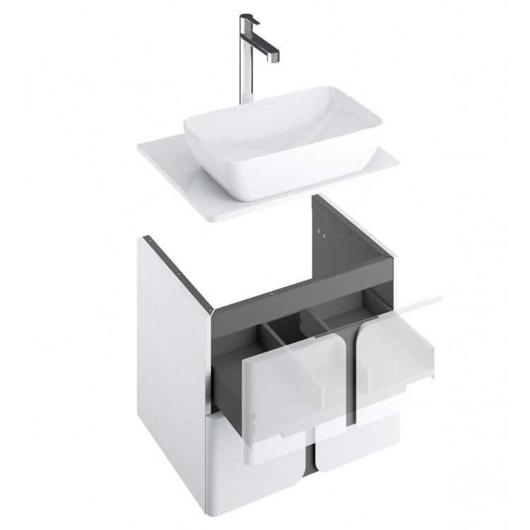 Darba virsma no impregnētās plāksnes MFPB Ravak Balance 600 60cm, balta Darba virsma no impregnētās plāksnes MFPB Ravak Balance 600 60cm, balta