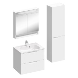 Vannas istabas augstais skapis Ravak SB Classic II 400 L, balts/balts